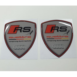 Audi Quattro Wing Panel Badges 80mm Adesivi