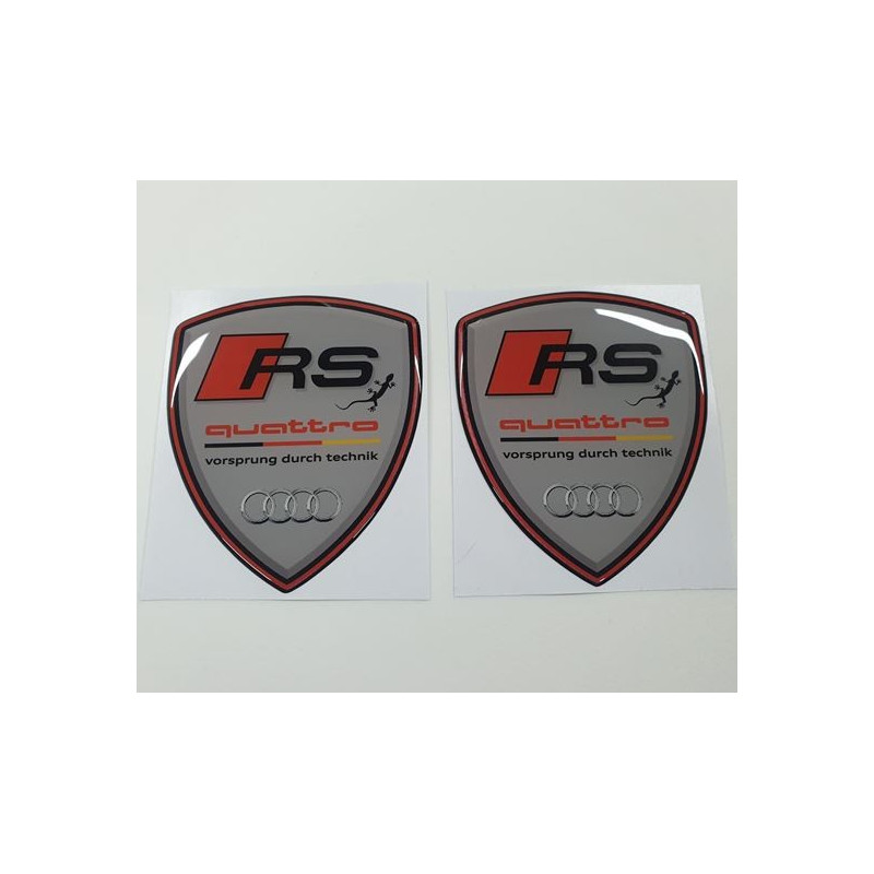 Audi Quattro Wing Panel Badges 80mm Adesivi