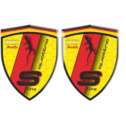 Audi S-LINE Wing Panel Badges 80mm Autocollant