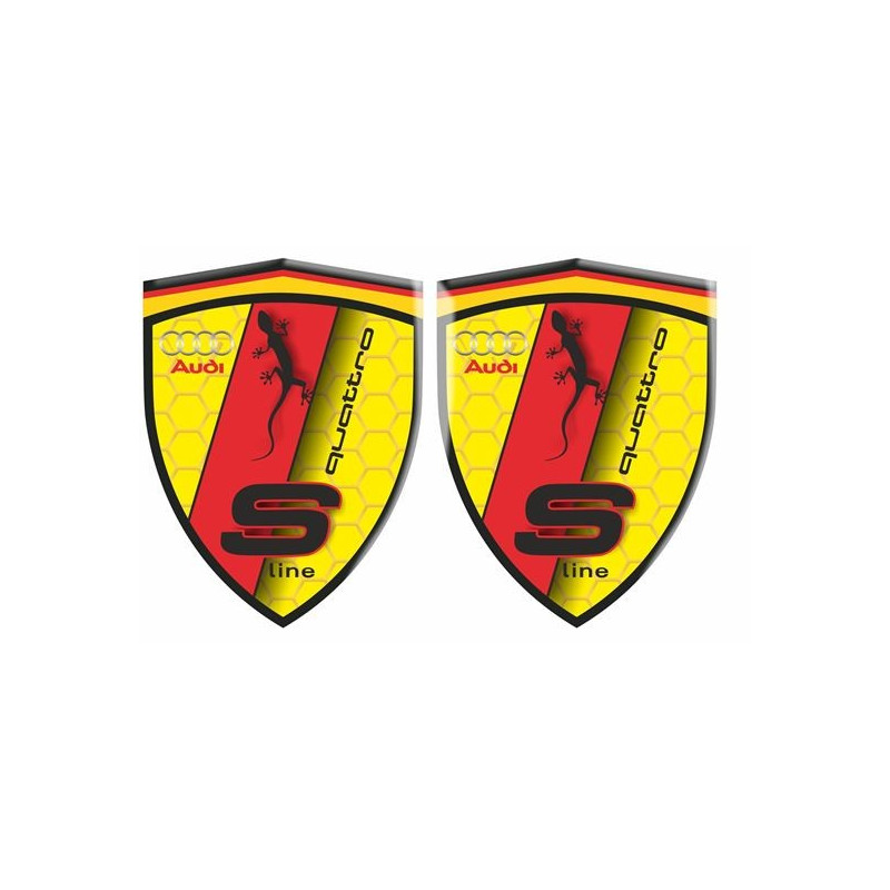 Audi S-LINE Wing Panel Badges 80mm decals
