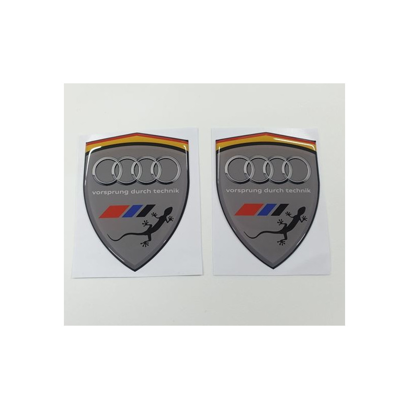 Audi Quattro Wing Panel Badges 80mm adhesivos