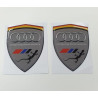 Audi Quattro Wing Panel Badges 80mm Adesivi
