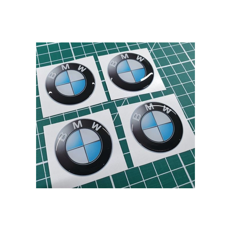 BMW Wheel centre Gel Badges adesivos x4