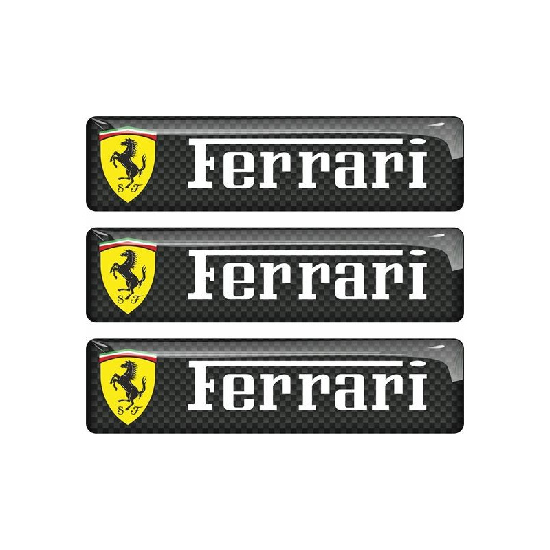 Ferrari gel Badges adesivos 55mm x3
