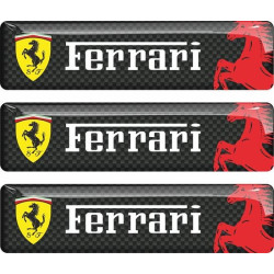 Ferrari gel Badges adesivos 55mm x3