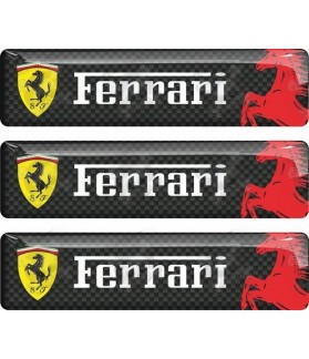 Ferrari gel Badges adesivos 55mm x3 (Produto compatível)