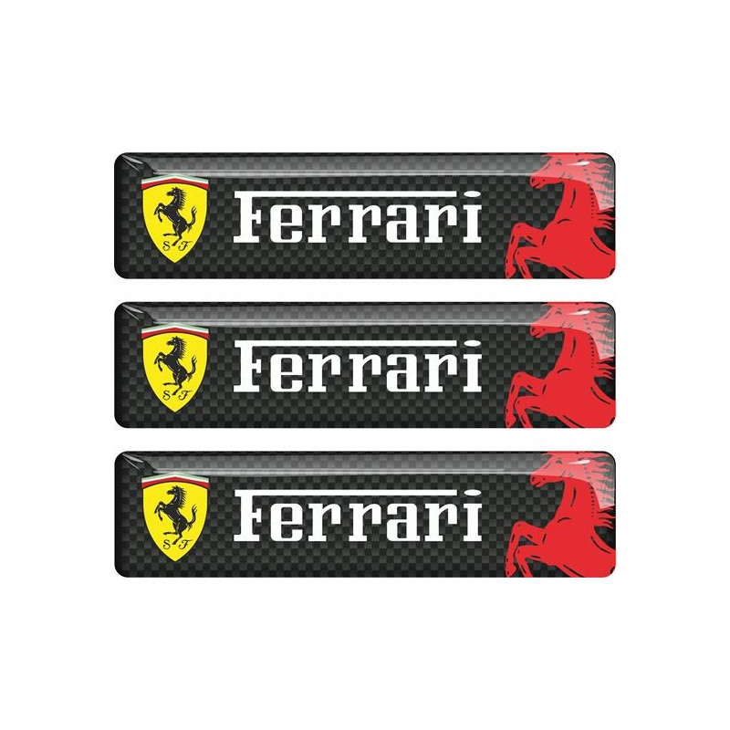 Ferrari gel Badges Adesivi 55mm x3