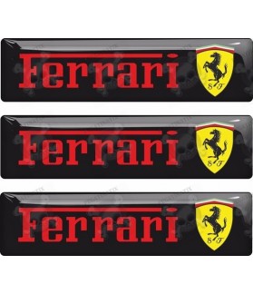 Ferrari gel Badges adesivos 55mm x3 (Produto compatível)