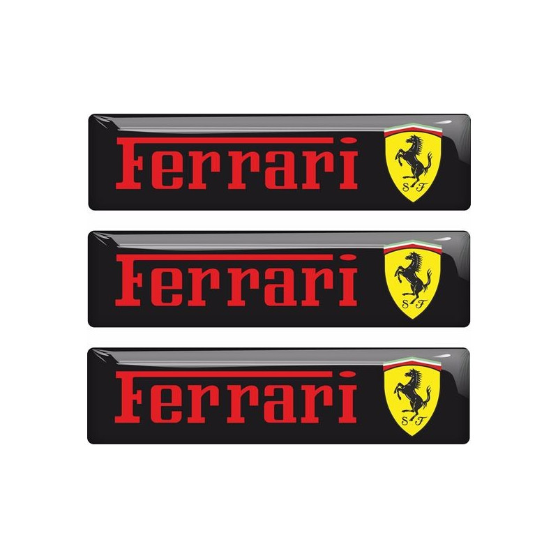 Ferrari gel Badges Adesivi 55mm x3