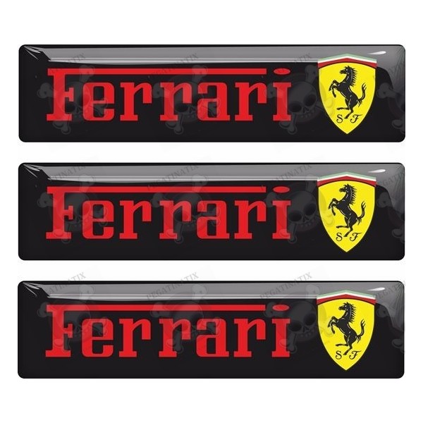 2 x Ferrari Aufkleber - 100mm x 74mm - Sticker