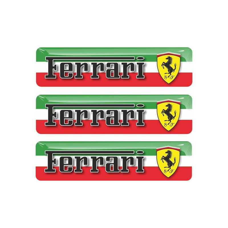 Ferrari gel Badges Autocollant 55mm x3