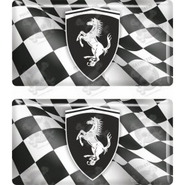 Ferrari gel Badges Aufkleber 55mm x2