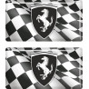 Ferrari gel Badges Adesivi 55mm x2