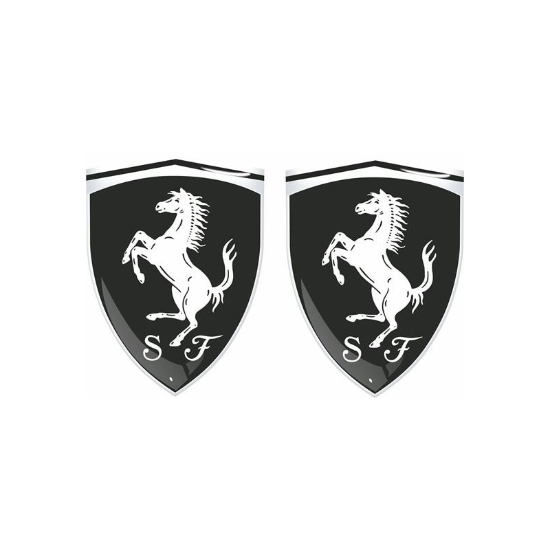 Ferrari gel Badges decals 80mm