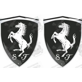 Ferrari gel Badges Stickers decals 80mm