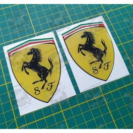 Ferrari gel Badges decals 80mm x2