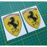 Ferrari gel Badges Adesivi 80mm x2