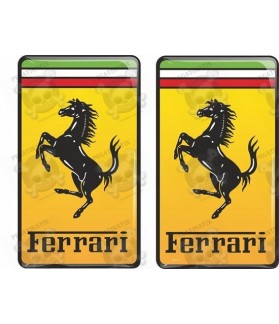 Ferrari gel Badges Aufkleber 80mm x2