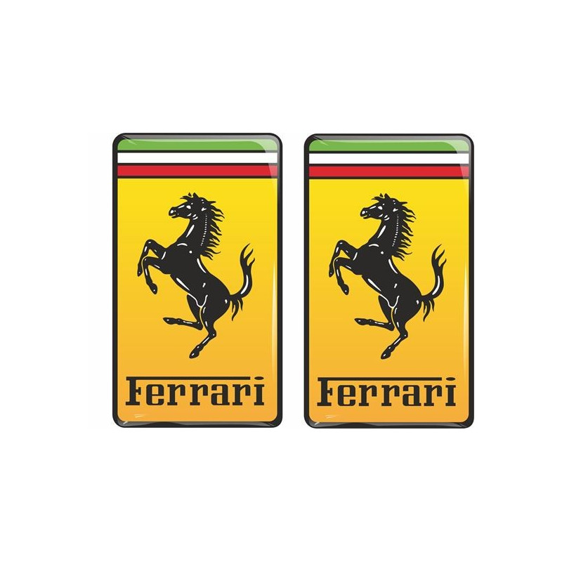Ferrari gel Badges Adesivi 80mm x2