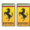 Ferrari gel Badges Adesivi 80mm x2