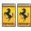 Ferrari gel Badges decals 80mm x2 (Compatible Product)