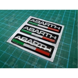 Abarth gel Badges decals 55mm x3