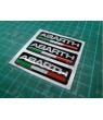 Abarth gel Badges Adesivi 55mm x3