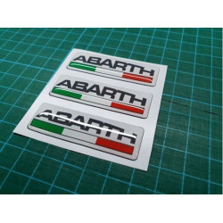 Abarth gel Badges Aufkleber 55mm x3
