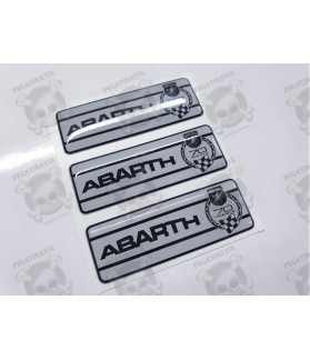 Abarth gel Badges Aufkleber 55mm x3 (Kompatibles Produkt)