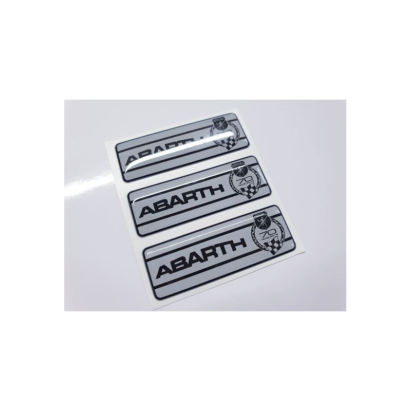 Abarth gel Badges Adesivi 55mm x3