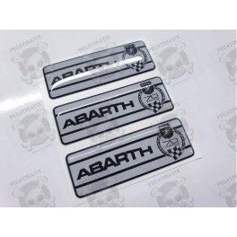 Abarth gel Badges Aufkleber 55mm x3