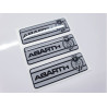 Abarth gel Badges Autocollant 55mm x3