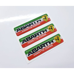 Abarth gel Badges Aufkleber 55mm x3