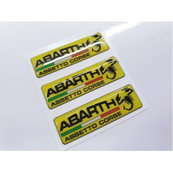 Abarth gel Badges Adesivi 55mm x3