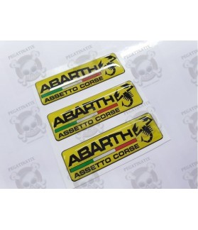 Abarth gel Badges Autocollant 55mm x3 (Produit compatible)