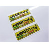 Abarth gel Badges decals 55mm x3