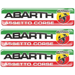 Abarth gel Badges adesivos 55mm x3