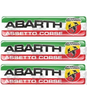 Abarth gel Badges decals 55mm x3 (Compatible Product)