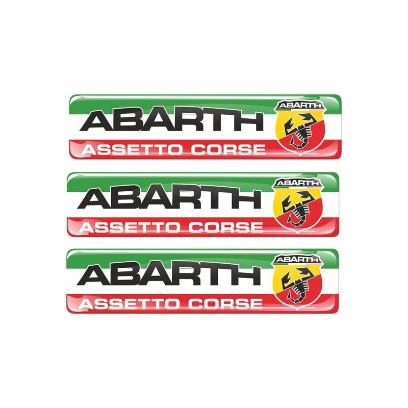 Abarth gel Badges Adesivi 55mm x3