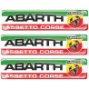 Abarth gel Badges Aufkleber 55mm x3