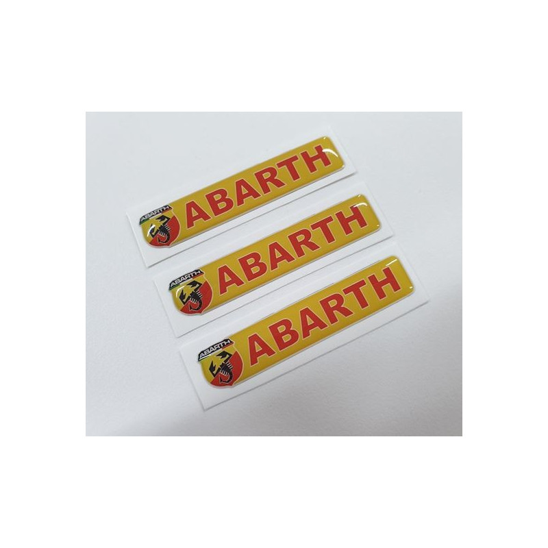 Abarth gel Badges Autocollant 55mm x3