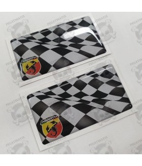 Abarth gel Badges decals 55mm x2 (Compatible Product)