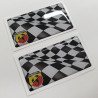 Abarth gel Badges decals 55mm x2