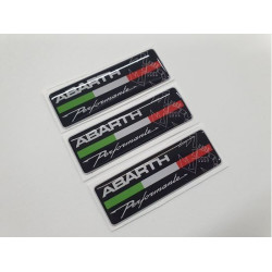 Abarth gel Badges Adesivi 55mm x3