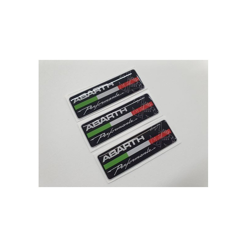 Abarth gel Badges adhesivos 55mm x3