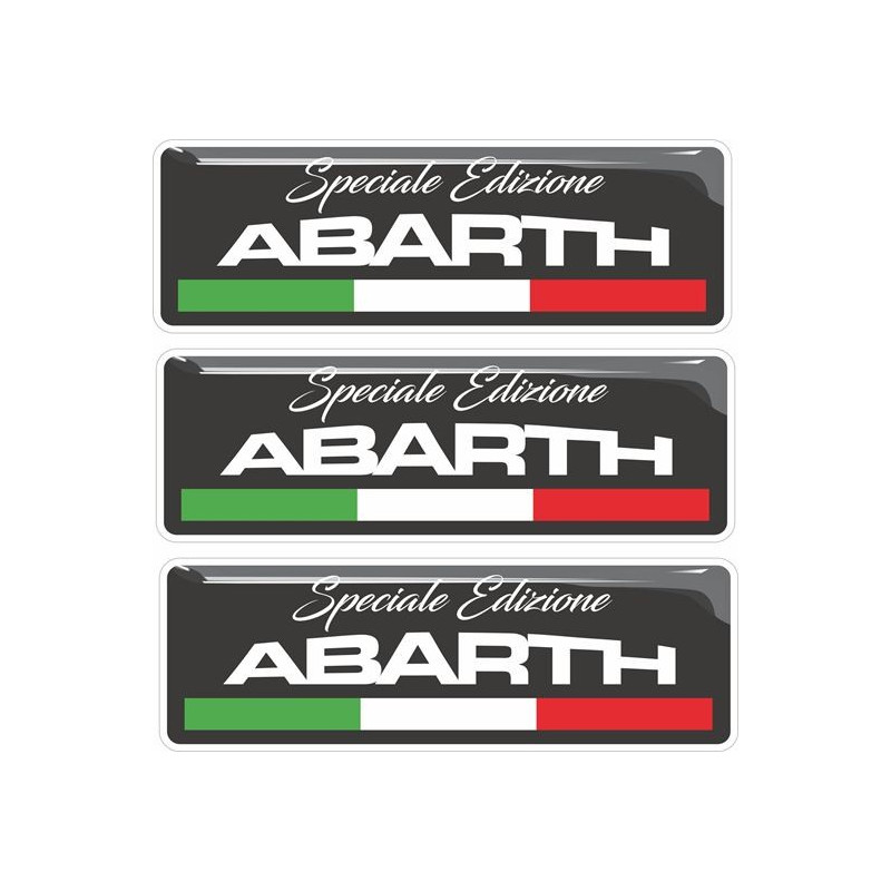 Abarth gel Badges Autocollant 55mm x3