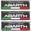 Abarth gel Badges Stickers decals 55mm x3 (Compatible Product)