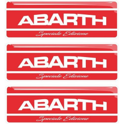 Abarth gel Badges Autocollant 55mm x3