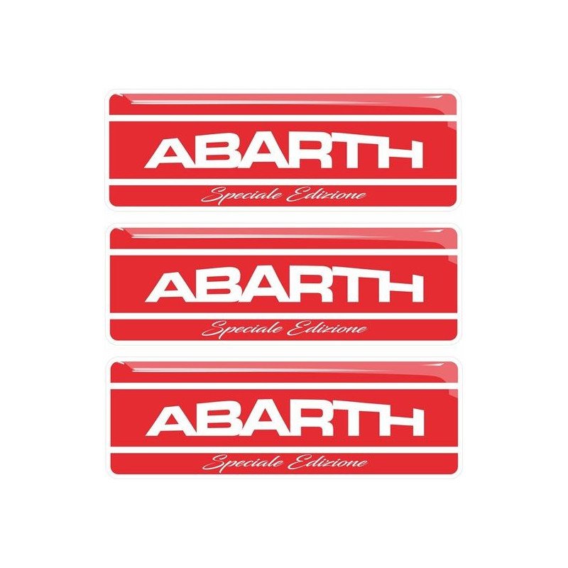 Abarth gel Badges Adesivi 55mm x3