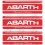 Abarth gel Badges Adesivi 55mm x3 (Prodotto compatibile)